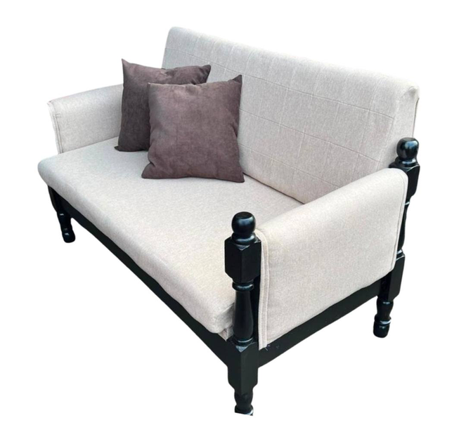 Sofa Tipo Colonial Con Madera Torneada