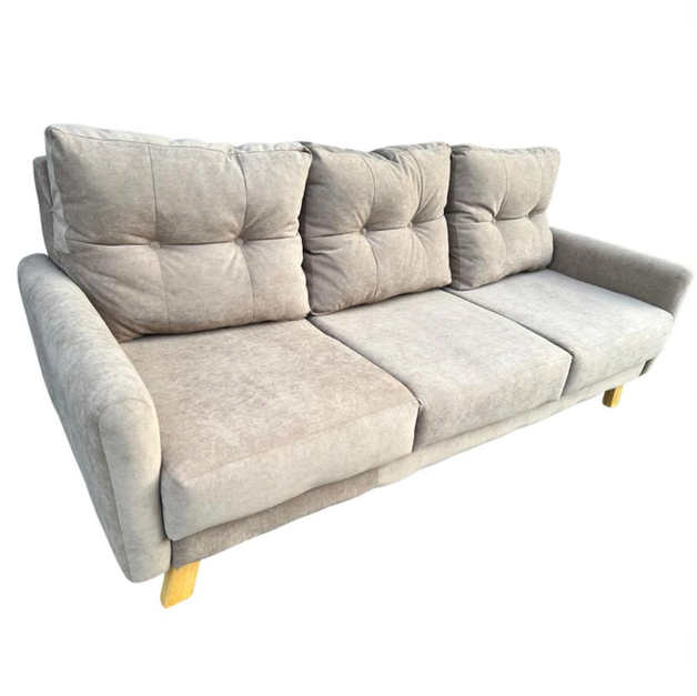 Sofa Indivdual Con Almohadones Y Patas En Madera