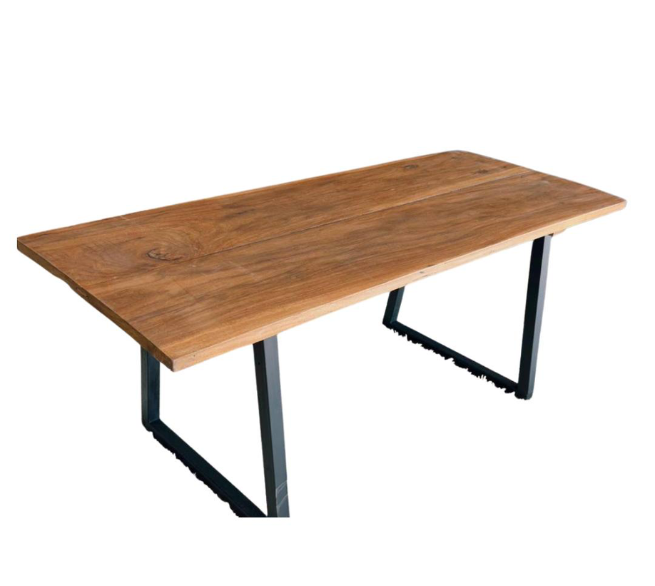 Mesita Ratona En Madera Maciza. Con Patas de Metal