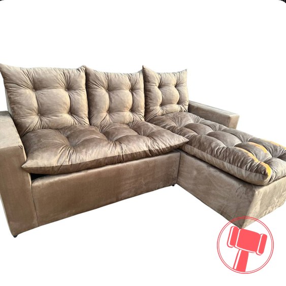 Sofa Esquinero Tipo Chester Con Almohadones Fijo Con Capittone